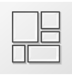 Colorful picture frame template set Royalty Free Vector