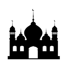 Silhouette of mosque Royalty Free Vector Image