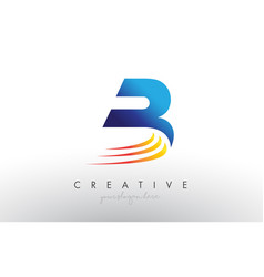 B letter icon design logo with creative artistic Vector Image