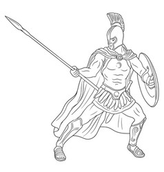 Ancient roman warrior Royalty Free Vector Image