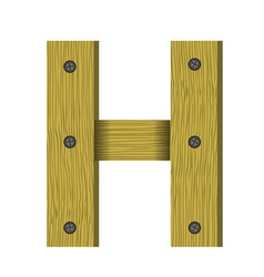 Wooden letter h Royalty Free Vector Image - VectorStock