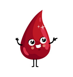 Blood vessel cute cartoon character Royalty Free Vector