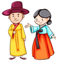 Asian couple Royalty Free Vector Image - VectorStock