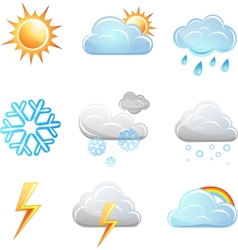 Cute weather icons Royalty Free Vector Image - VectorStock