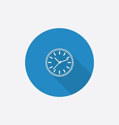 Reload Flat Blue Simple Icon with long shadow Vector Image