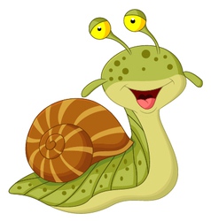 Cute snail cartoon Royalty Free Vector Image - VectorStock