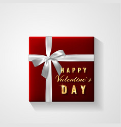 Happy valentines day golden glitter sparkle gift Vector Image