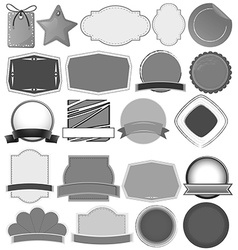 Square labels with colorful monster Royalty Free Vector