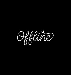 Wordmark logo for offline logo design concept Vector Image