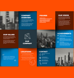 Company profile template with mission vision and Vector Image