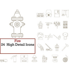 Fire safety and protection flat icons Royalty Free Vector