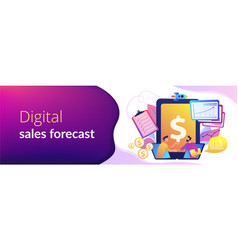 Demand planning concept banner header Royalty Free Vector
