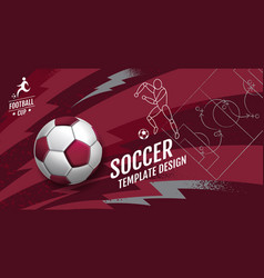 Soccer background concept Royalty Free Vector Image