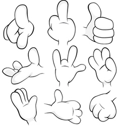 Hands cartoon Royalty Free Vector Image - VectorStock