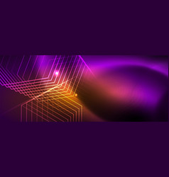 Shiny glowing design background neon style lines Vector Image