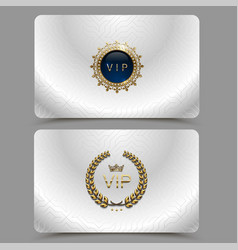 Gold silver bronze vip premium member cards Vector Image