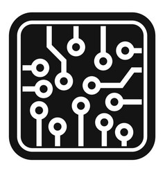 Ai processor icon simple style Royalty Free Vector Image