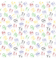 Abc black and white repeat seamless pattern Vector Image