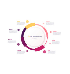 Circle chart design modern template Royalty Free Vector