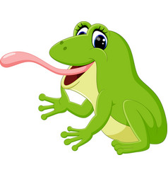 Cute frog cartoon Royalty Free Vector Image - VectorStock