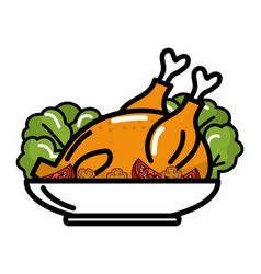 Delicious food cartoon Royalty Free Vector Image