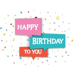 Happy Birthday Greetings On Ripped Paper Vector Image