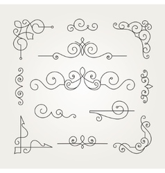 Calligraphic decorative elements Royalty Free Vector Image