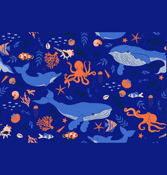 Sea life Royalty Free Vector Image - VectorStock