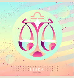 Witchcraft card with astrology libra zodiac sign Vector Image