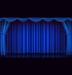Blue Curtain Theatre Spotlight Vector Images 50