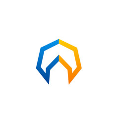 Polygon letter G geometry logo Royalty Free Vector Image