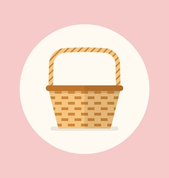 Empty wicker basket nest Royalty Free Vector Image