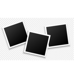 Three photo frames with rainbow background design Vector Image