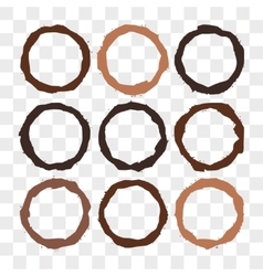 Set Of Coffee Stains On Transparent Cup Vector Image Set Of Coffee Stains On Transparent Cup Vector Image
