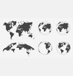 Globe and earth map scheme royalty free vector image
