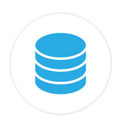 Data base icon circle Royalty Free Vector Image