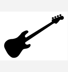 Bass guitar silhouette Royalty Free Vector Image