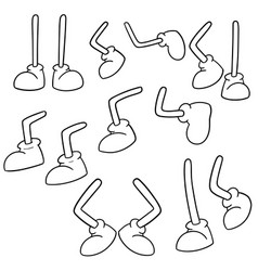 Set cartoon leg Royalty Free Vector Image - VectorStock