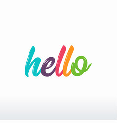 Hello simple greeting letter speech bubble Vector Image