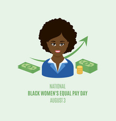 National Black Women S Equal Pay Royalty Free Vector Image