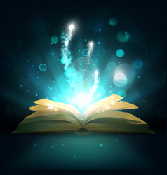 Magic book background Royalty Free Vector Image