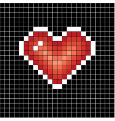 Pixel Heart Royalty Free Vector Image - VectorStock