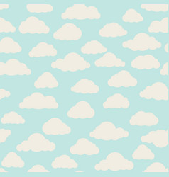 Cloud pattern cloudy sky seamless background Vector Image