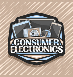 Logo for electronics store Royalty Free Vector Image