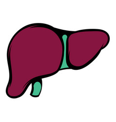 Healthy and unhealthy liver cartoon characters Vector Image