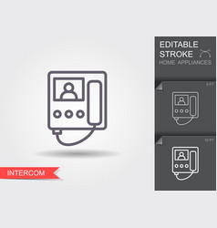 Intercom telephone icon Royalty Free Vector Image