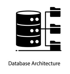 Database architecture Royalty Free Vector Image