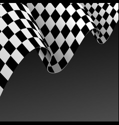 Realistic detailed 3d checkered racing flag Vector Image