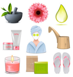 SPA Icons Set 2 Royalty Free Vector Image - VectorStock