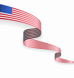 American flag wave decoration frame royalty free vector